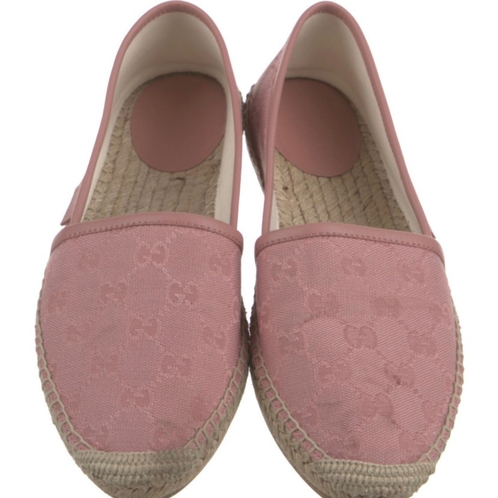 Gucci womens GG pink espadrilles